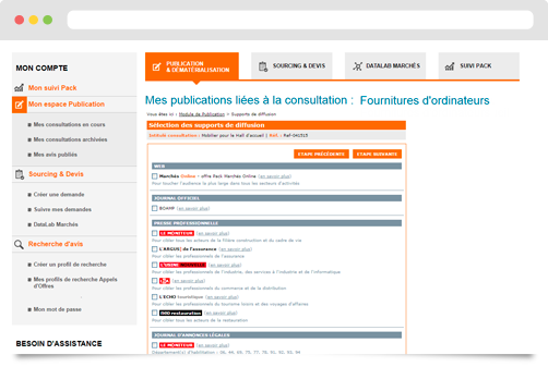 Choisissez vos supports de diffusion